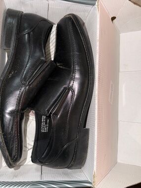 Classic Black Leather Slip-On Men's Dress Shoes